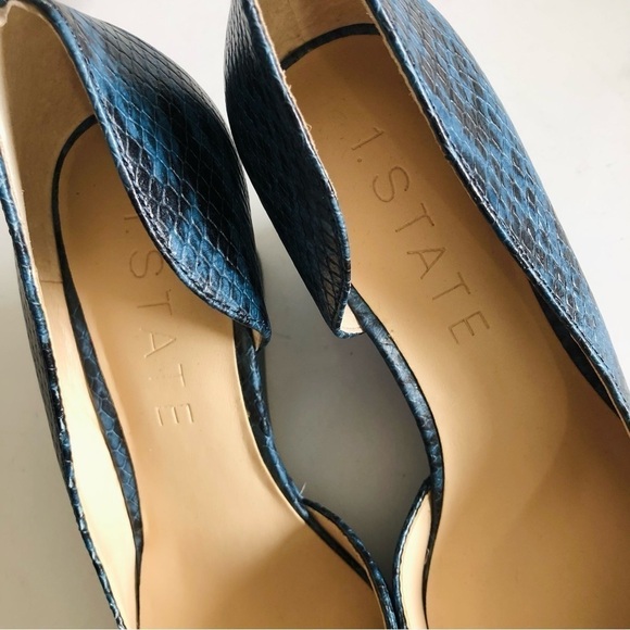 1. State Melman Snake Embossed D’Orsay Wedge - Picture 8 of 14